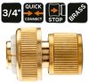 NEO TOOLS Tömlő gyorscsatlakozó 3/4", vízstoppos, réz 15-733