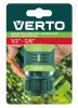 VERTO Tömlő gyorscsatlakozó 1/2" vizstoppos, kétkomponensű 15G731