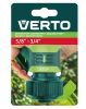 VERTO Tömlő gyorscsatlakozó 3/4" vizstoppos, kétkomponensű 15G733