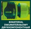 VERTO 30db Tömlő gyorscsatlakozó 3/4" vizstoppos, kétkomponensű, kínálódobozban 15G733-30