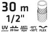 VERTO Locsolótömlő 30 m, 1/2", ECONOMIC, zöld 15G801