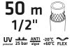VERTO Locsolótömlő 50 m, 1/2", Professional: csomózódás, csavarodás védelem, UV álló, algásodás védelem 15G822