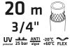 VERTO Locsolótömlő 20 m, 3/4", Professional: csomózódás, csavarodás védelem, UV álló, algásodás védelem 15G823