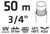 VERTO Locsolótömlő 50 m, 3/4", Professional: csomózódás, csavarodás védelem, UV álló, algásodás védelem 15G825