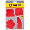 TOPEX Fugakihúzó készlet, 4db, szilikon, 6, 8, 9, 10, 12, 14, 15, 17, 21, 28 16B472