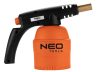 NEO TOOLS Gázforrasztó, perzselő, gázégő 4db tartállyal, 190g, szelepes tartállyal 20-045
