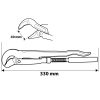 NEO TOOLS Csőfogó S, 1" 25 év garanciával 02-121