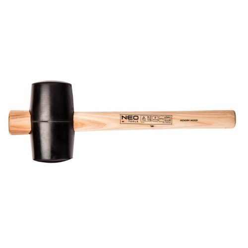 NEO TOOLS Gumikalapács 75mm 680g, hickory nyél 25-053