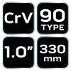 NEO TOOLS Csőfogó 90fok, 1", CV, 330mm 25 év garanciával 02-423