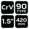NEO TOOLS Csőfogó 90fok, 1,5", CV, 420mm 25 év garanciával 02-424