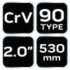 NEO TOOLS Csőfogó 90fok, 2", CV, 530mm 25 év garanciával 02-425