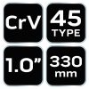 NEO TOOLS Csőfogó 45fok, 1", CrV Line, 330mm 25 év garanciával 02-426