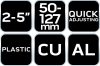 NEO TOOLS Csővágó 50-127mm, alumínium, réz 02-430