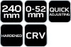 NEO TOOLS Vízpumpafogó autómata, 250mm, 0-42mm, önbeálló 02-435