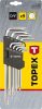 TOPEX Torxkulcs (ötágú) készlet TS10-50 9db, HOSSZÚ LYUKAS 35D951