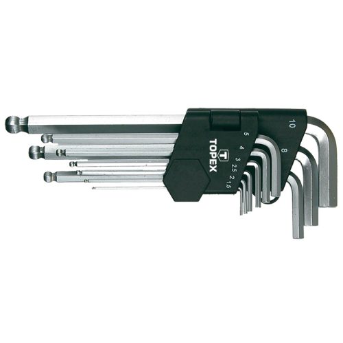 TOPEX Imbuszkulcs készlet 9db, 1.5-10mm, gömbfejes 35D957