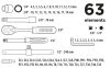Top Tools Dugókulcskészlet + bitkészlet 3/8", 63db 38D515