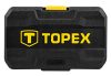 TOPEX Dugókulcskészlet + bitkészlet 1/4" 46db 38D640