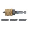 TOPEX Behajtófej 1/4" gipszkatonhoz, bitekkel 39D340