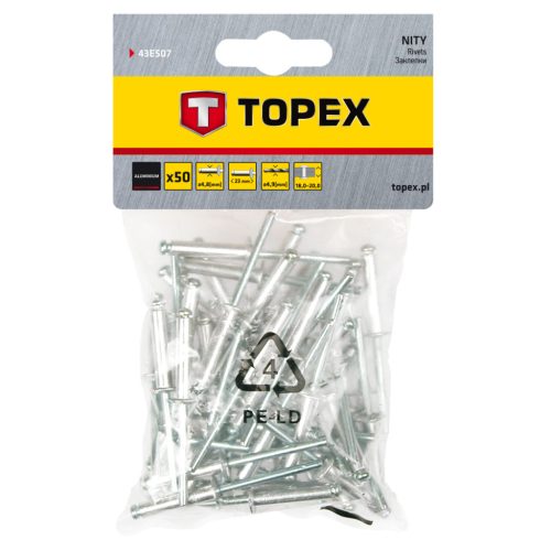 TOPEX POPSZEGECS 4.8X23, 50db 43E507