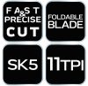 NEO TOOLS Japán fűrész, fűrészlap: 250mm(10") 11 TPI, wide, összecsukható 44-610