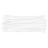 TOPEX KÁBELKÖTEGELŐ, gyorskötöző, 2,5mm x 200mm, fehér, 100db 44E971