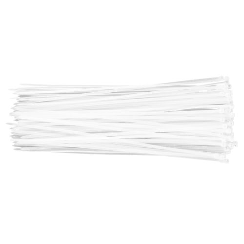 TOPEX KÁBELKÖTEGELŐ, gyorskötöző, 3,6mm x 300mm, fehér, 100db 44E974