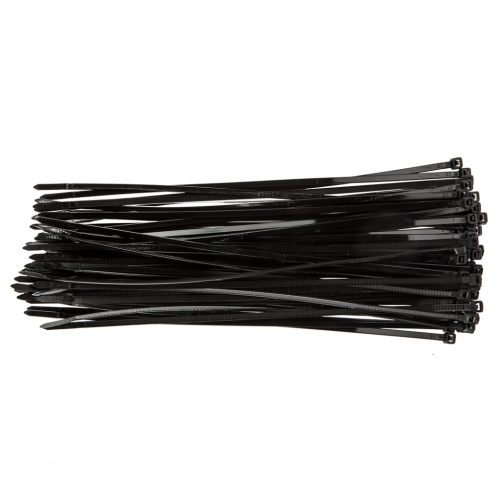 TOPEX KÁBELKÖTEGELŐ, gyorskötöző, 4,8mm x 300mm, fekete, 75db 44E980
