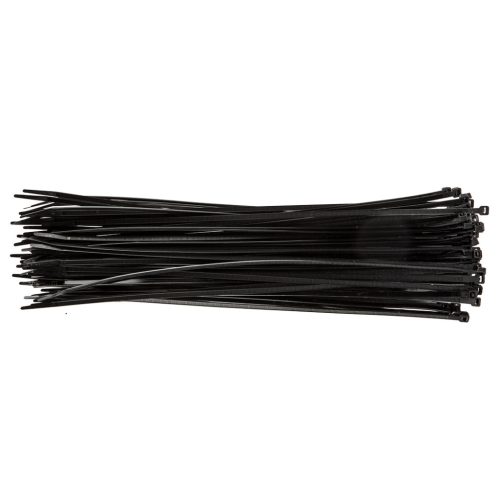 TOPEX KÁBELKÖTEGELŐ, gyorskötöző, 4,8mm x 370mm, fekete, 75db 44E982