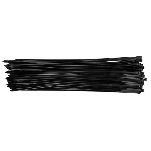 TOPEX KÁBELKÖTEGELŐ, gyorskötöző, 7,6mm x 500mm, fekete, 75db 44E983