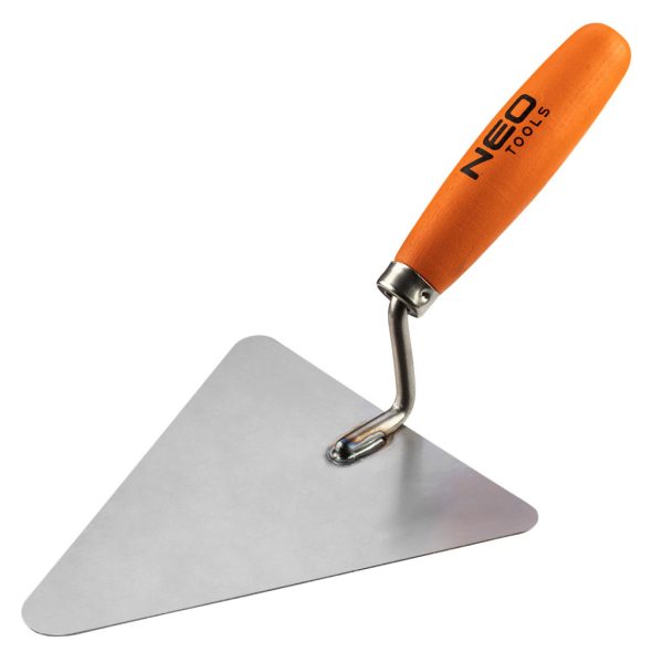 NEO TOOLS Kőműveskanál, háromszög, 180mm, fa markolat 50-101