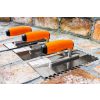 NEO TOOLS Acél simító, fogazott, rozsdamentes, 270x128mm, 10x10x10mm, fa markolat 50-164