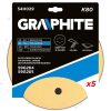 GRAPHITE Tépőzáras csiszolópapír 225mm, K80, 5db, 6 lyukakkal az 59G264, 59G265 csiszológéphez. 54H029