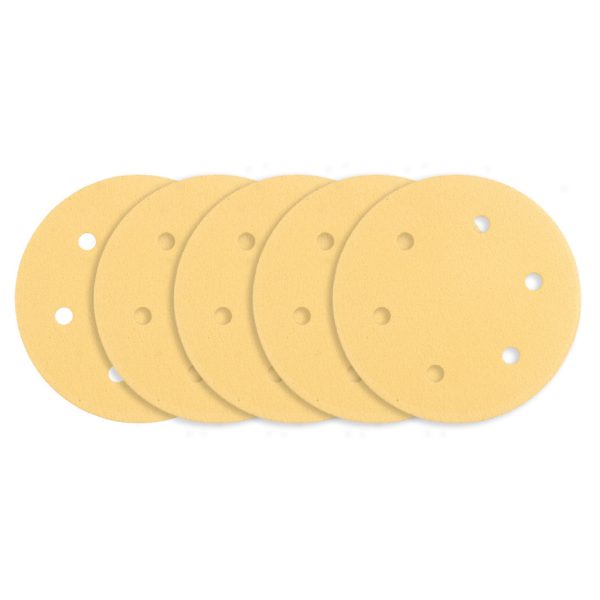 GRAPHITE Tépőzáras csiszolópapír 225mm, K120, 5db, 6 lyukakkal az 59G264, 59G265 csiszológéphez. 54H030
