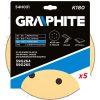 GRAPHITE Tépőzáras csiszolópapír 225mm, K180, 5db, 6 lyukakkal az 59G264, 59G265 csiszológéphez. 54H031