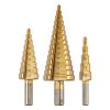 GRAPHITE Lépcsős fúró készlet, 3db-os, HSS-titán, 4-12mm, 4-20mm, 4-32mm 54T300
