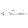 GRAPHITE Lapos marófúró, 1/4" hatszög szár, 24x152mm 54T507
