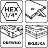 GRAPHITE Lapos marófúró, 1/4" hatszög szár, 24x152mm 54T507