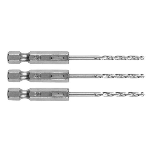 GRAPHITE Csigafúró, 1/4" hatszög szárral, HSS DIN 338, 2mm, 3db/cs 54T700