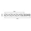 GRAPHITE Csigafúró, 1/4" hatszög szárral, HSS DIN 338, 2,5mm, 2db/cs 54T701