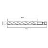 GRAPHITE Csigafúró, 1/4" hatszög szárral, HSS DIN 338, 3mm, 2db/cs 54T702