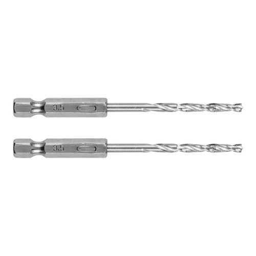 GRAPHITE Csigafúró, 1/4" hatszög szárral, HSS DIN 338, 3,5mm, 2db/cs 54T704