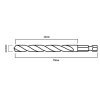 GRAPHITE Csigafúró, 1/4" hatszög szárral, HSS DIN 338, 4mm, 2db/cs 54T705