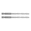 GRAPHITE Csigafúró, 1/4" hatszög szárral, HSS DIN 338, 4,5mm, 2db/cs 54T707