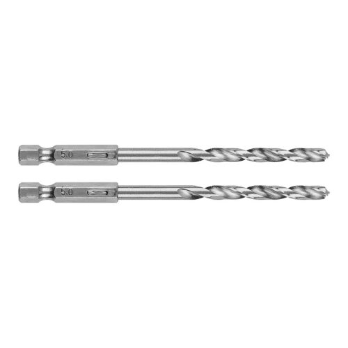 GRAPHITE Csigafúró, 1/4" hatszög szárral, HSS DIN 338, 5mm, 2db/cs 54T709