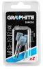GRAPHITE Csapos csiszolókő 10x12mm, henger szár 3.2mm, 3db 55H052