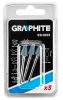 GRAPHITE Csapos csiszolókő 8x12mm, kúp, szár 3.2mm, 3db 55H055