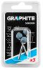 GRAPHITE Csapos csiszolókő 10mm, gömb, szár 3.2mm, 3db 55H059