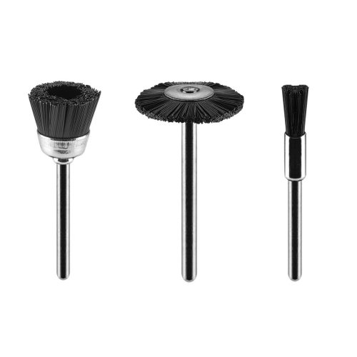 GRAPHITE Csapos kefe készlet 3db: műanyag befejezőkefe, pohárkefe, kerékkefe 55H068