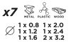 GRAPHITE Minifúró készlet 0.8-3.2mm, készlet 7db 55H075